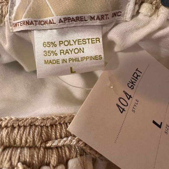 Off White & Tan Embroidered Blouse & Skirt handcrafted in the Philippines NWT - Picture 5 of 15